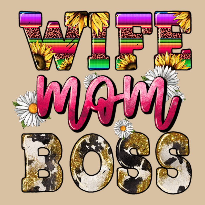 Wife Mom Boss Daisy Mother's Day Heavyweight Hoodie by HowdyJamesFarm | Teevron
