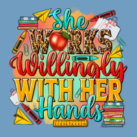 She Works Willingly With Her Hands Teacher Urban Heavy Tee | Teevron