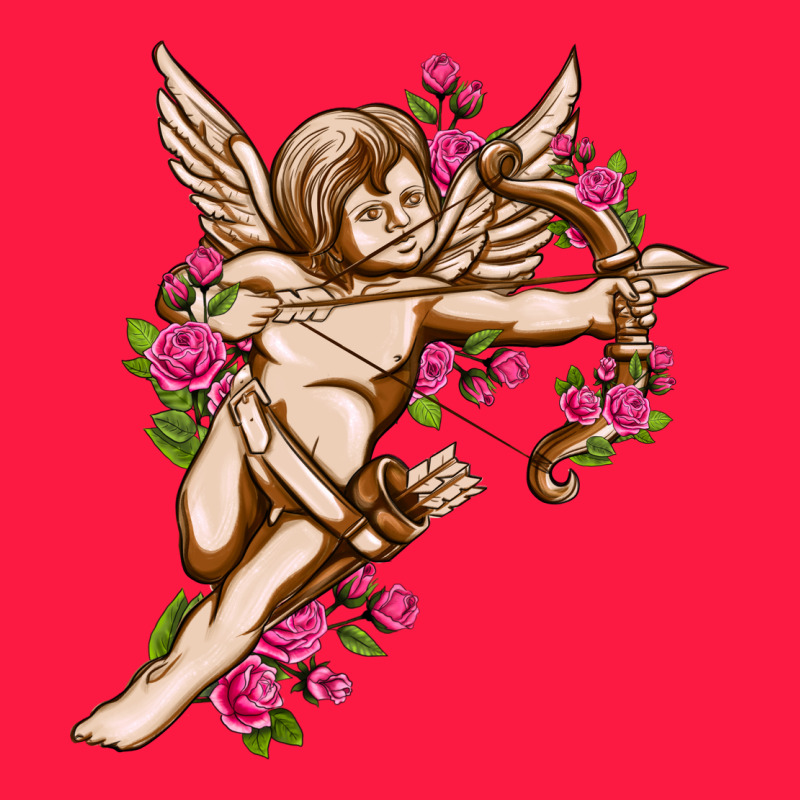 Cupid With Rose Valentine's Day Zipper Hoodie by HowdyJamesFarm | Teevron