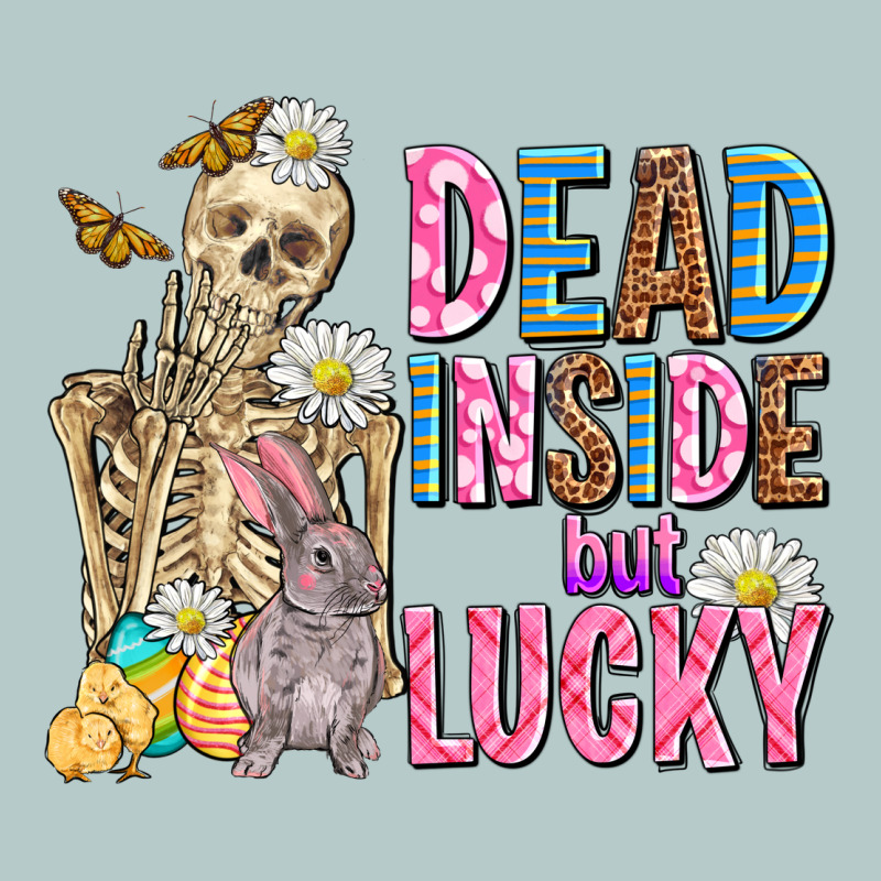 Easter Dead Inside But Lucky  With Skeleton Heavy Core Tee by AdoDesignShop | Teevron