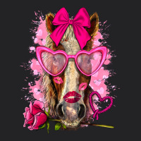 Valentines Day Horse With Sunglasses Vintage Tee | Teevron