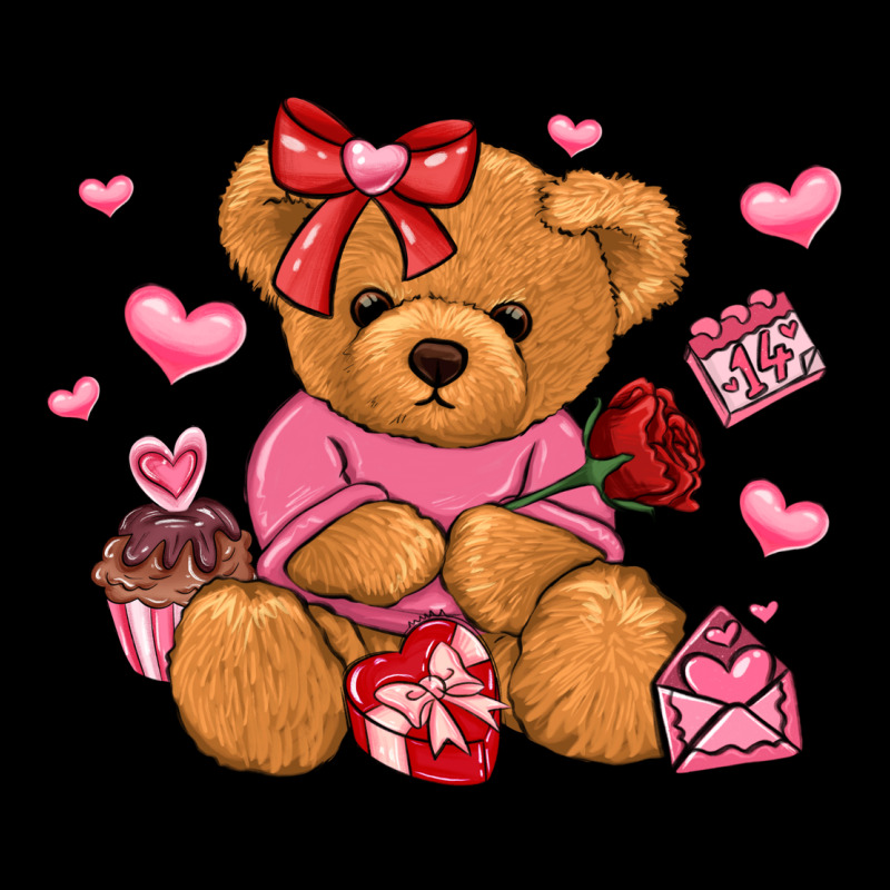 Valentines Day Teddy Bear Long Sleeve Tee by LillyAllenDesigns | Teevron
