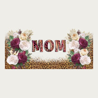 Mom Burgundy Flowers With Leopard Zipper Hoodie | Teevron