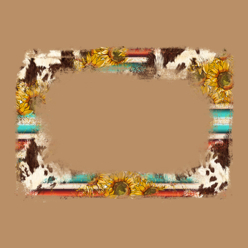 Western Serape Sunflower Background Frame Vintage Hoodie by NancyCooperArtShop | Teevron