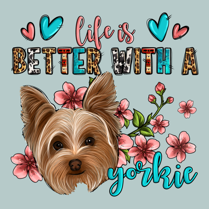 Life Is Better With A Yorkie Heavy Core Tee by Jasminsmagicworld | Teevron