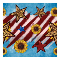 western star with sunflower seamless pattern | Teevron