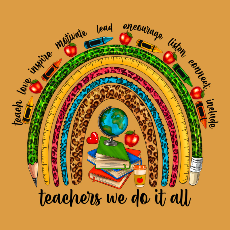 Teachers We Do It All Rainbow Urban Heavy Tee by NancyCooperArtShop | Teevron