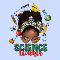 Science Teacher Afro Messy Bun Urban Heavy Tee | Teevron