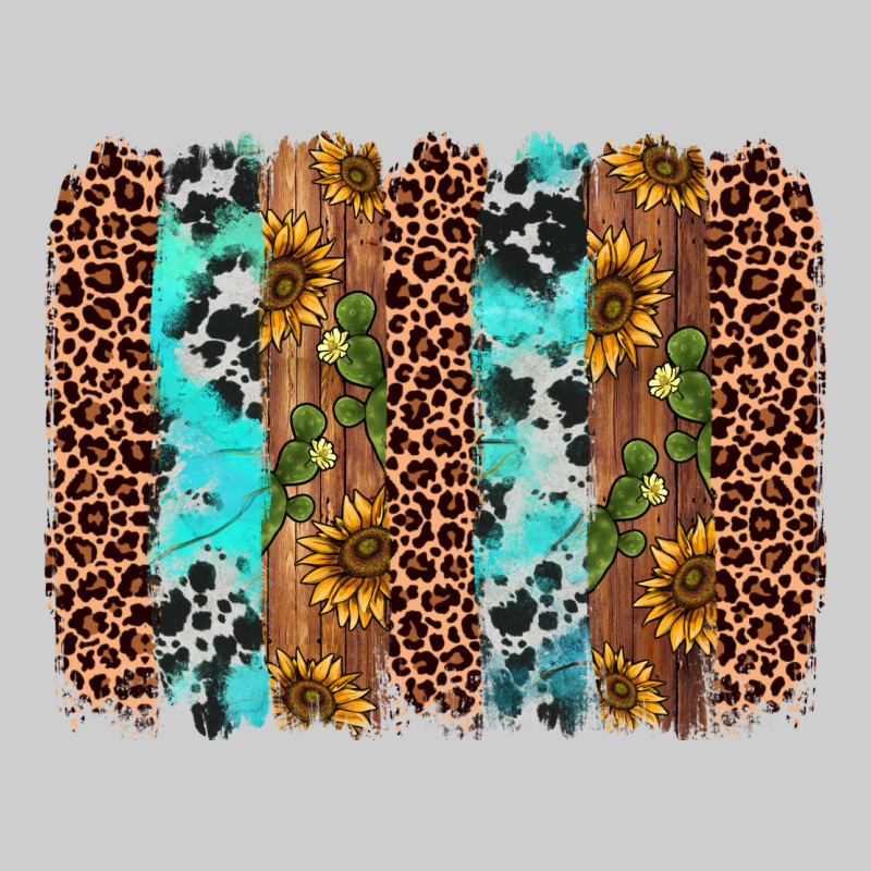 Sunflower Cactus Leopard Brushstroke Premium Tee by AdoDesignShop | Teevron