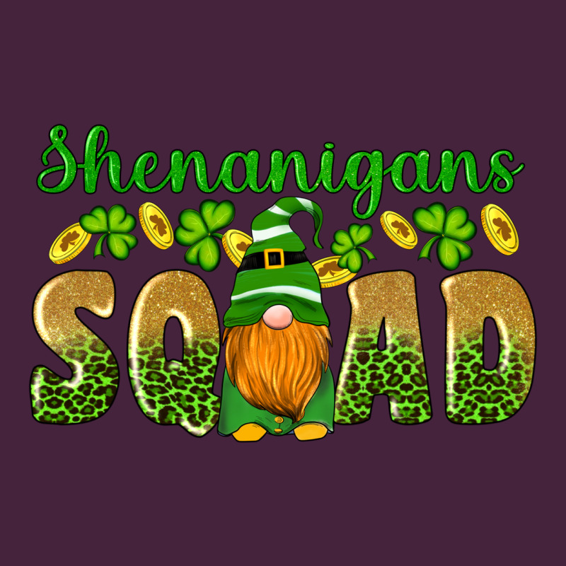Shenanigans Squad Gnomes Shamrock Gold Leopard Glitter Premium Tee by Artiststas | Teevron