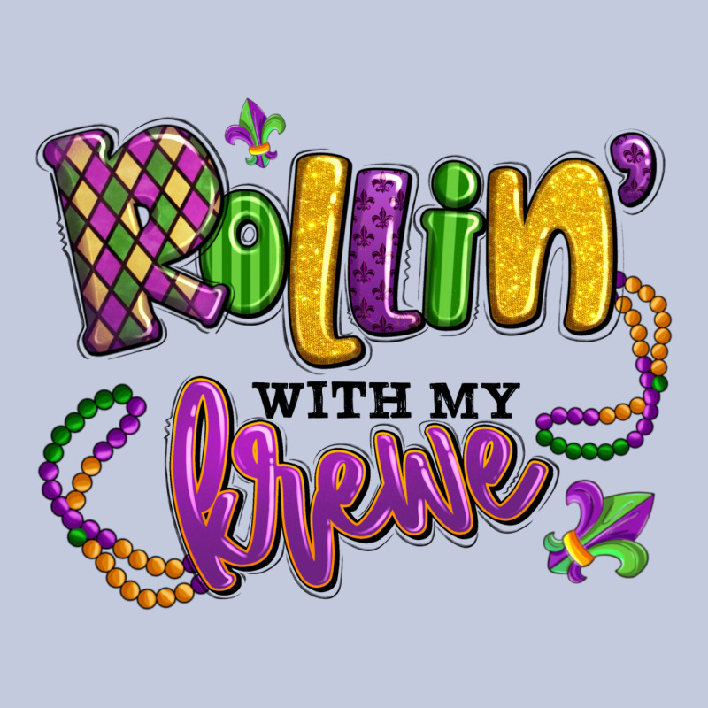 Rollin' With My Krewe Mardi Gras Long Sleeve Tee by LillyAllenDesigns | Teevron