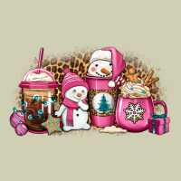 Pink Christmas Winter Snowman Coffee Heavy Core Tee | Teevron