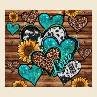 Turquoise Sunflower Hearts Ladies Tee | Teevron