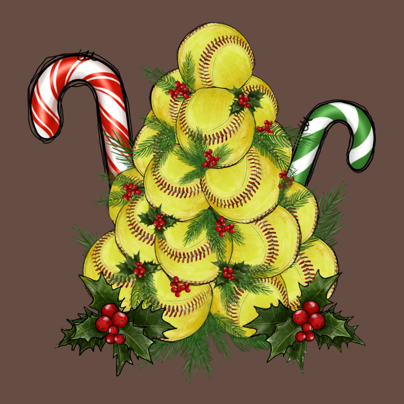Lightning Softball Christmas Tree Long Sleeve Tee by RanaPortraitStore | Teevron