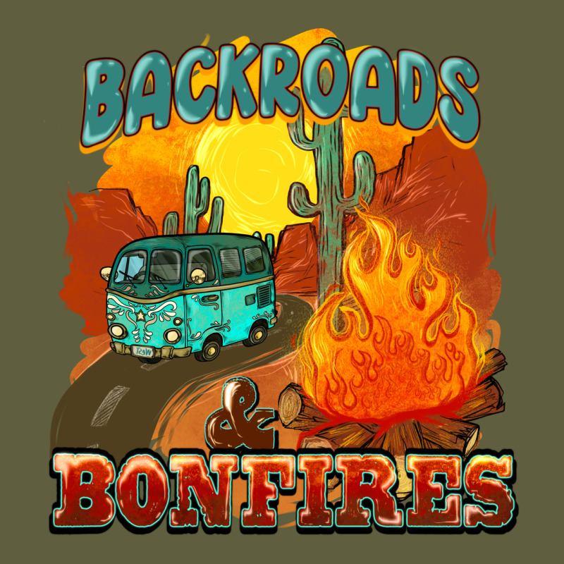 Backroads And Bonfire Vintage Tee by NancyCooperArtShop | Teevron