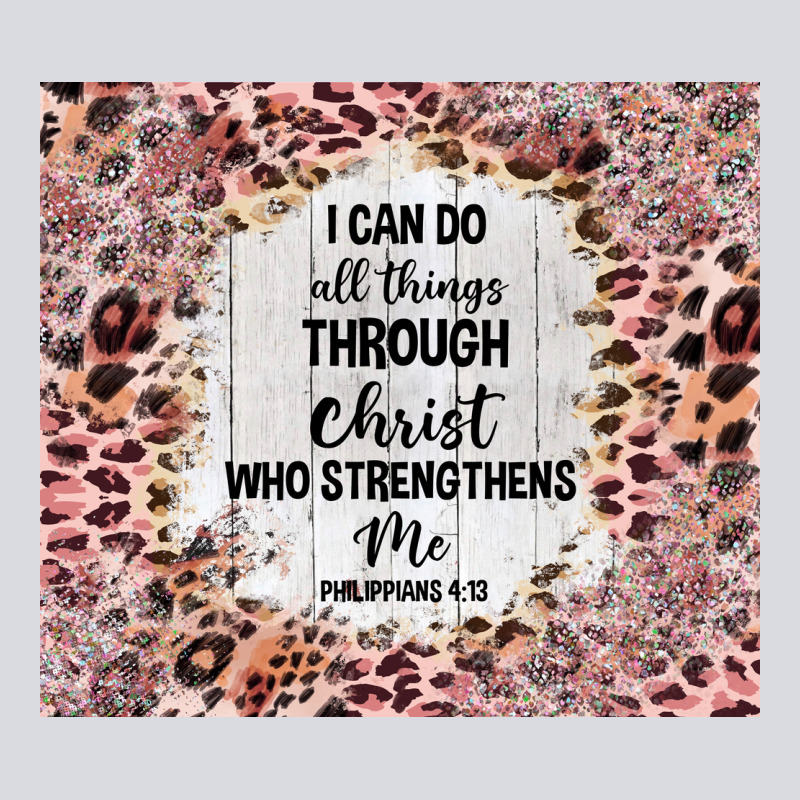 I Can Do All Things With Leopard And Glitter Zipper Hoodie by TumblerDesignByShophia | Teevron