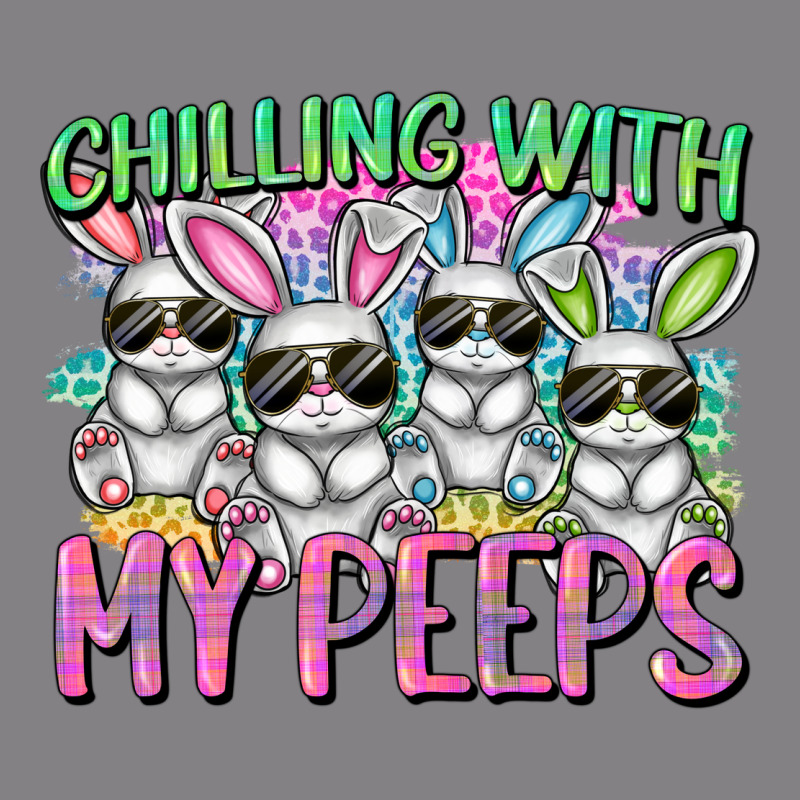 Chilling With My Peeps Easter Bunnies Heavyweight Hoodie by CowGirlArtShop | Teevron