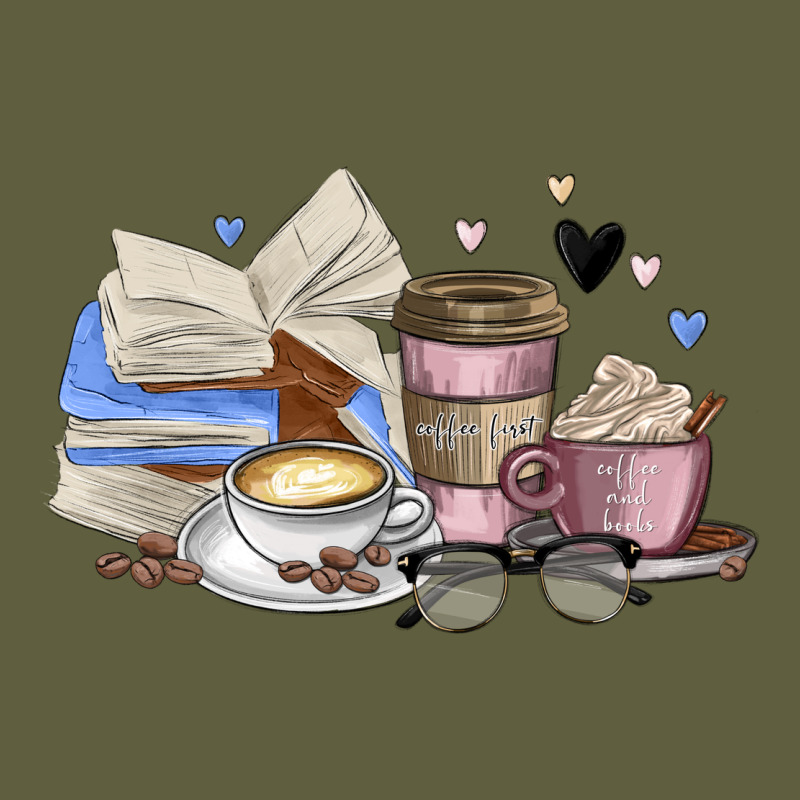 Coffee And Books Vintage Tee by MaliasSmallBusiness | Teevron