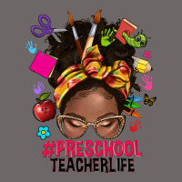 Preschool Teacher Life Afro Messy Bun Classic Tee | Teevron