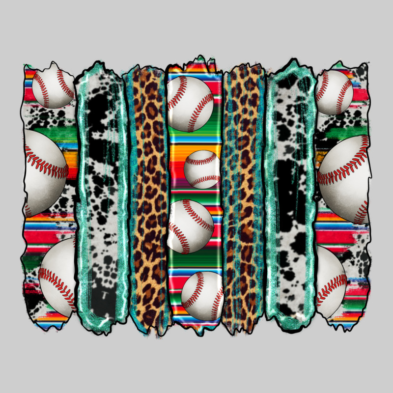 Baseball Serape Cowhide Turquoise Leopard Glitter  Brushstrokes Premium Tee by Artiststas | Teevron