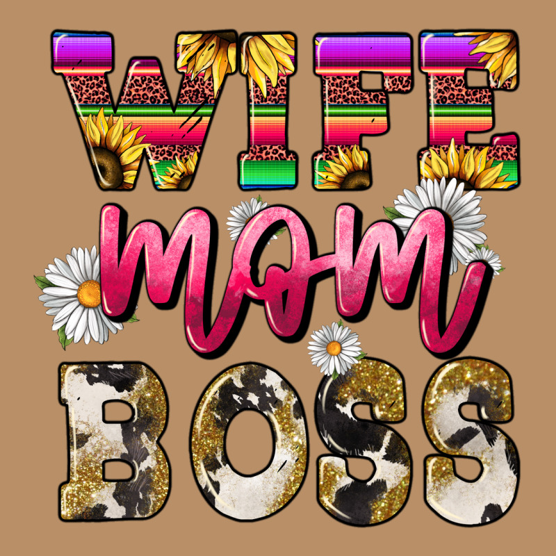 Wife Mom Boss Daisy Vintage Hoodie by NancyCooperArtShop | Teevron