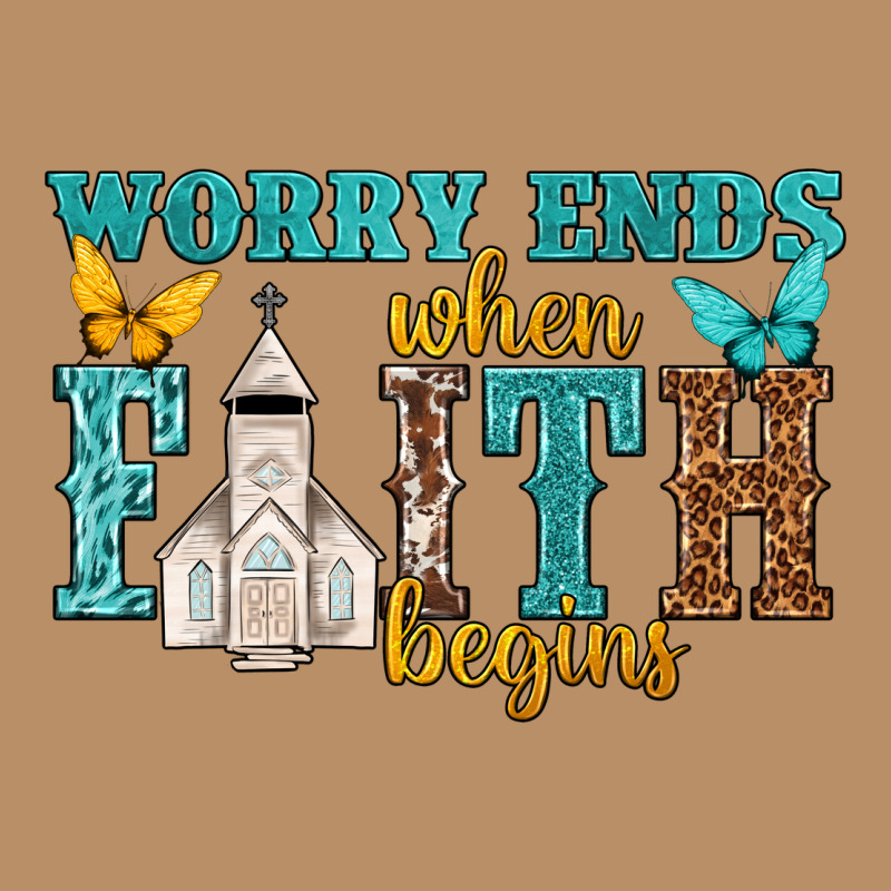 Worry Ends When Faith Begins Vintage Hoodie by NancyCooperArtShop | Teevron