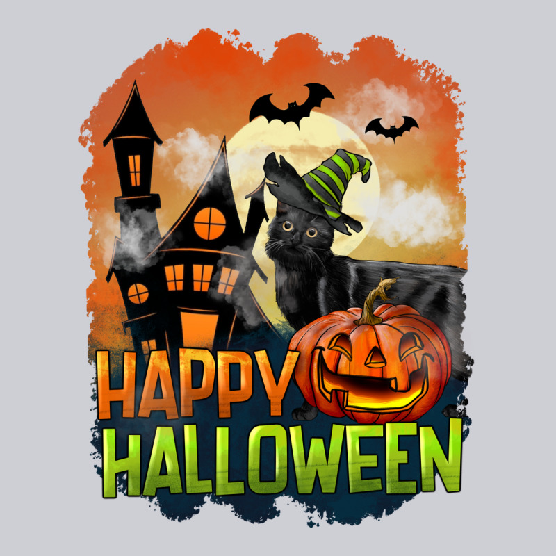 Happy Halloween With Black Cat Heavyweight Sweatshirt by LillyAllenDesigns | Teevron