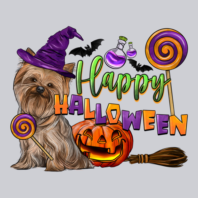 Happy Halloween With Yorkshire Terrier Dog Heavyweight Sweatshirt by LillyAllenDesigns | Teevron
