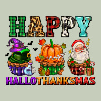 Happy Hallothanksmas With Cupcakes Ladies Tee | Teevron