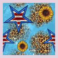 American Star And Sunflower Seamless  Pattern Ladies Tee | Teevron