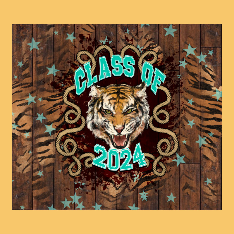 Class Of 2024 Tiger Vintage Hoodie by NancyCooperArtShop | Teevron