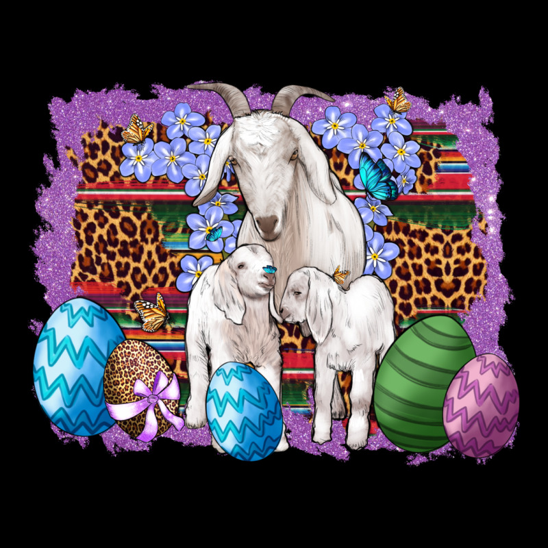 Goat Family Eggs Flowers Leopard Serape Glitter Premium Tee by Artiststas | Teevron