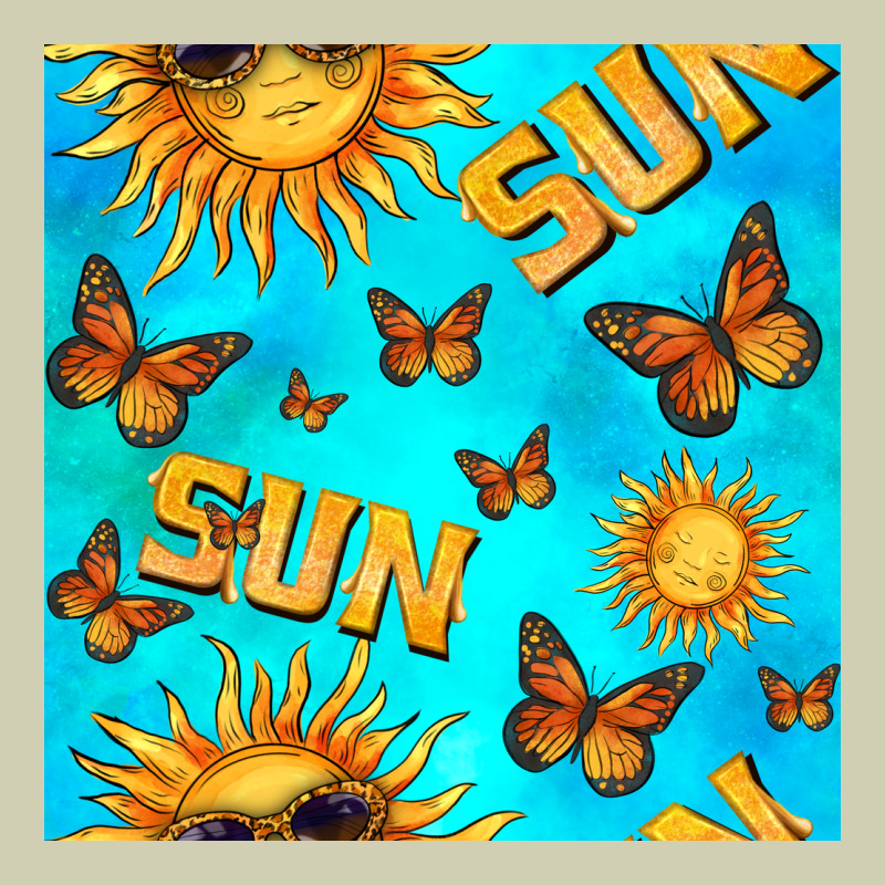 Sun With Butterfly Seamless Pattern Heavy Core Tee by BundleAndBundleShop | Teevron