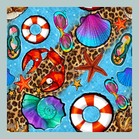 Summer With Leopard Seamless Pattern Heavy Core Tee | Teevron