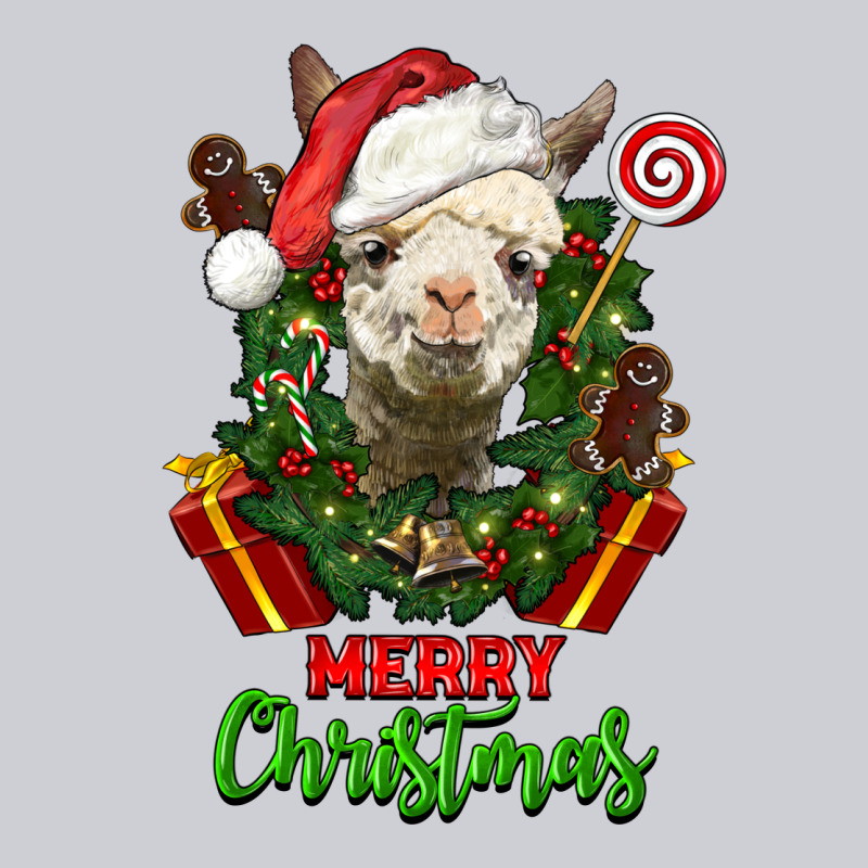Merry Christmas Alpaca Face Heavyweight Sweatshirt by LillyAllenDesigns | Teevron
