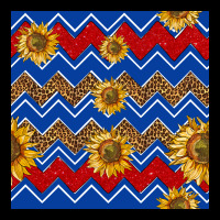 4th Of July Sunflower Seamless  Pattern Ladies Tee | Teevron