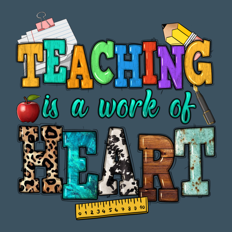 Teaching Is A Work Of Heart Urban Heavy Tee by NancyCooperArtShop | Teevron