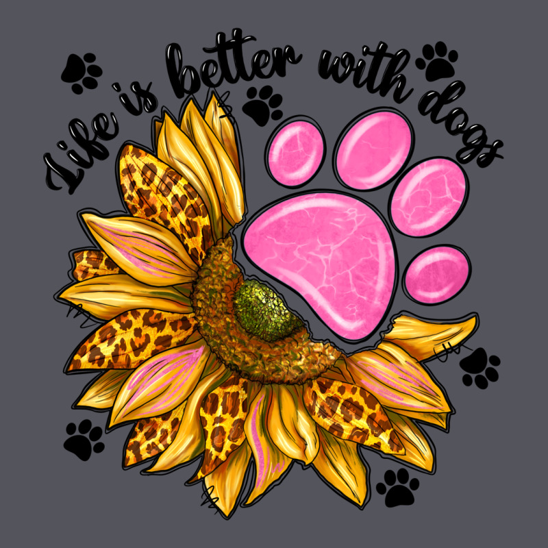 Life Is Better With Dogs Vintage Hoodie by NancyCooperArtShop | Teevron