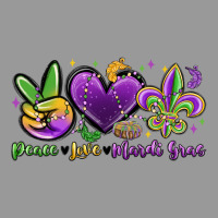 Peace Love Mardi Gras Vintage Hoodie | Teevron