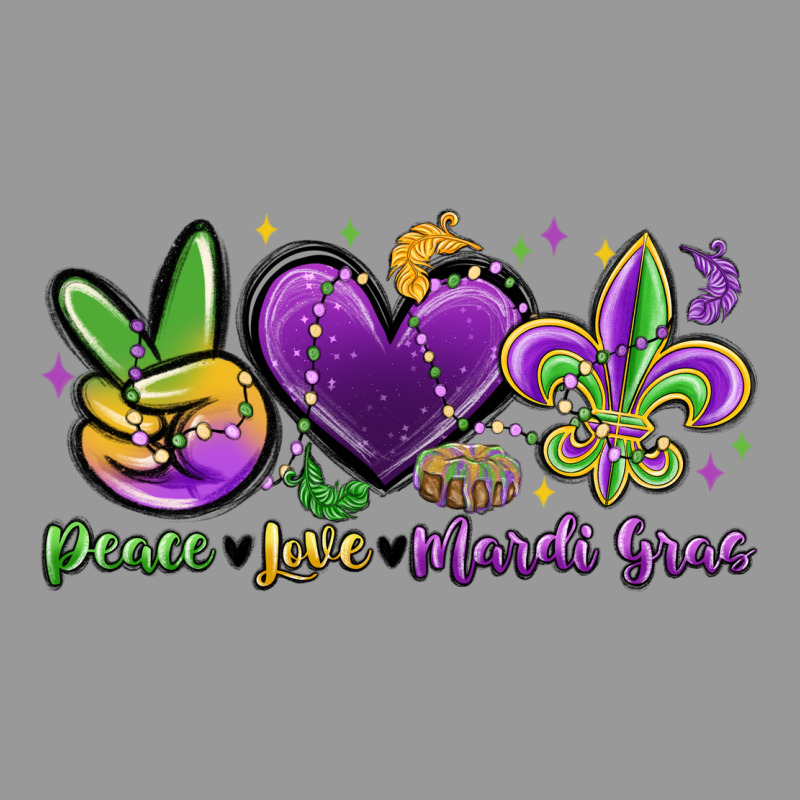 Peace Love Mardi Gras Vintage Hoodie by MaliasSmallBusiness | Teevron