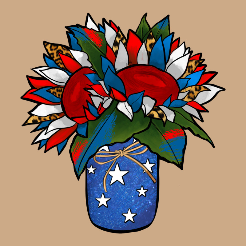 Patriotic Sunflower In A Jar Vintage Hoodie by Jasminsmagicworld | Teevron