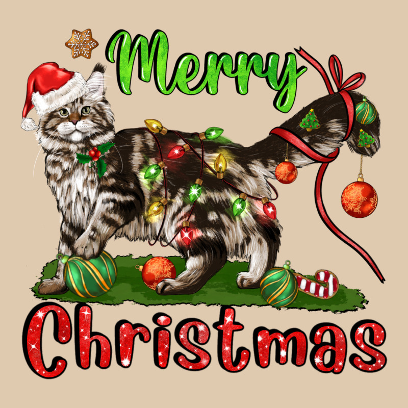 Maine Coon Cat Merry Christmas Heavyweight Sweatshirt by LillyAllenDesigns | Teevron