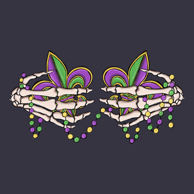 Skeleton Hands Mardi Gras Vintage Hoodie by MaliasSmallBusiness | Teevron