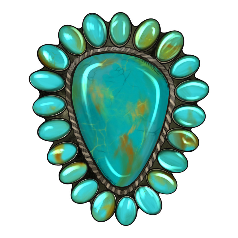 Western Gemstone Turquoise Premium Tee by Artiststas | Teevron