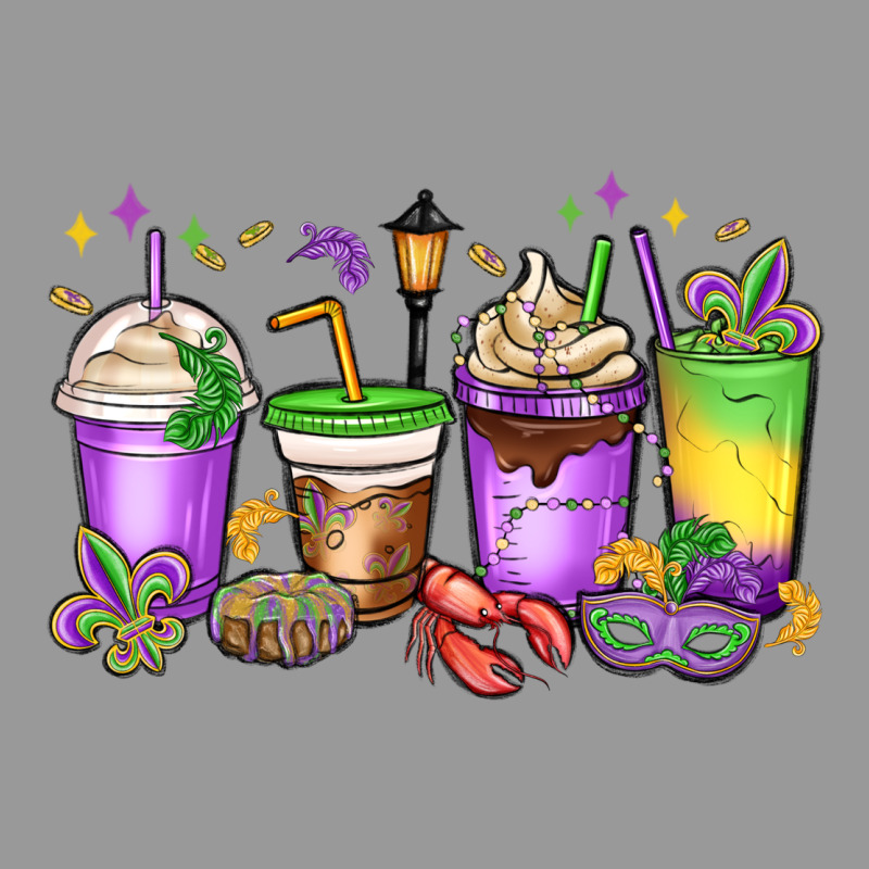Mardi Gras Coffee Cups Vintage Hoodie by MaliasSmallBusiness | Teevron
