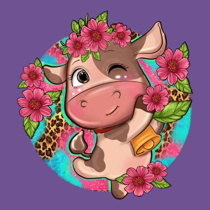 Cute Cow Pink Flowers And Leopard Pattern Vintage Tee by NancyCooperArtShop | Teevron