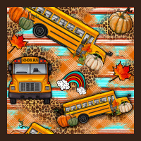 Fall School Bus Seamless Pattern Heavy Core Tee | Teevron