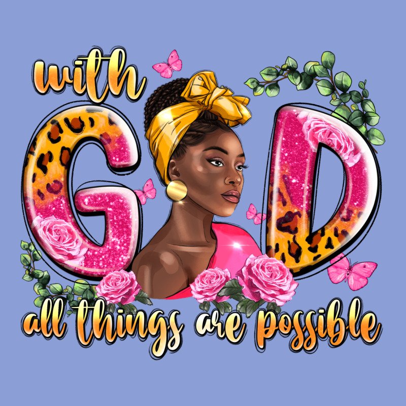 With God All Things Are Possible Black Woman Long Sleeve Tee by LillyAllenDesigns | Teevron