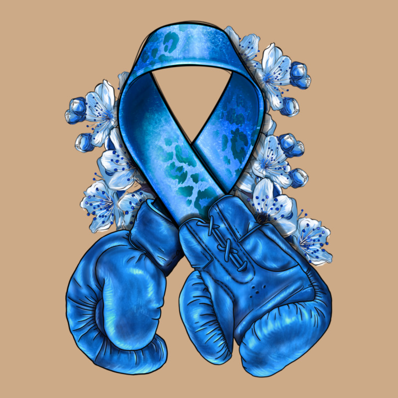 Blue Ribbon With Boxing Gloves Vintage Hoodie by NancyCooperArtShop | Teevron