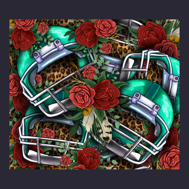 Floral American Football  Helmet Vintage Tee by NancyCooperArtShop | Teevron